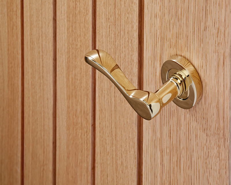 Ironmongery Ariel Polished Brass Tone Handle Hardware Pack