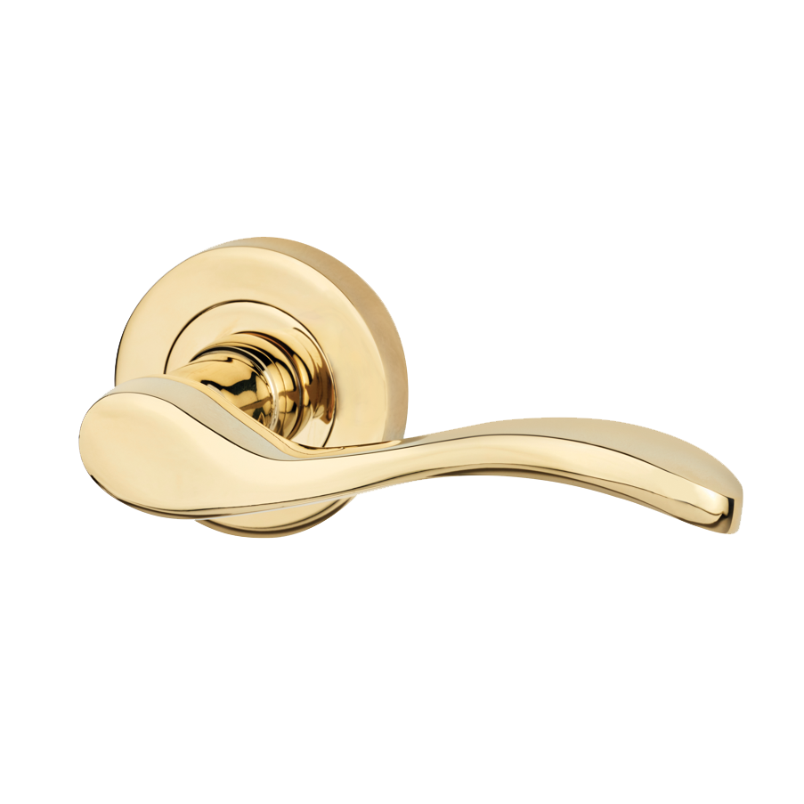 LPD DoorsIronmongery Ariel Polished Brass Tone Handle Hardware Pack