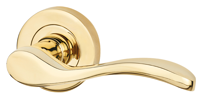 Ironmongery Ariel Polished Brass Tone Privacy Handle Hardware Pack