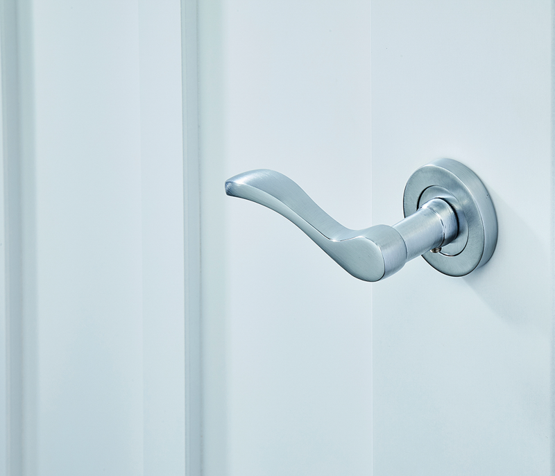 Ironmongery Ariel Satin Chrome Tone Handle Hardware Pack