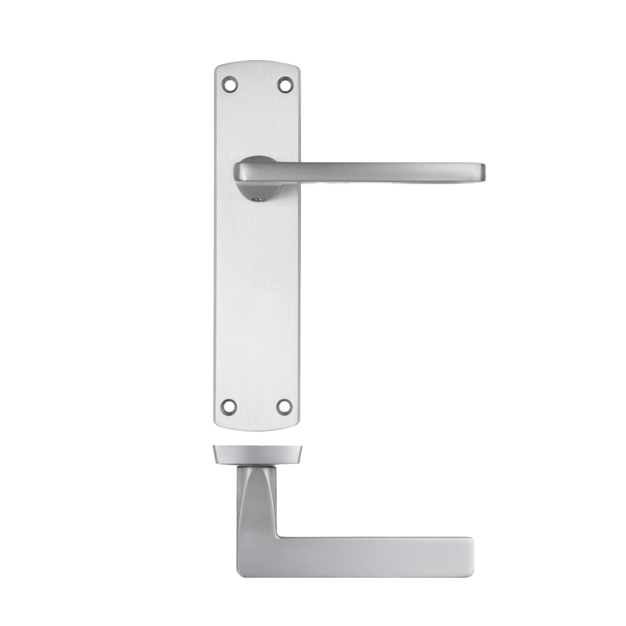 Ironmongery Chester Satin Chrome Tone Privacy Handle Pack