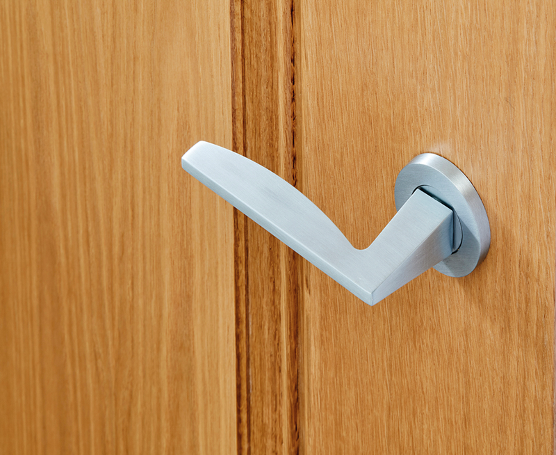 Ironmongery Crux Satin Chrome Tone Handle Hardware Pack