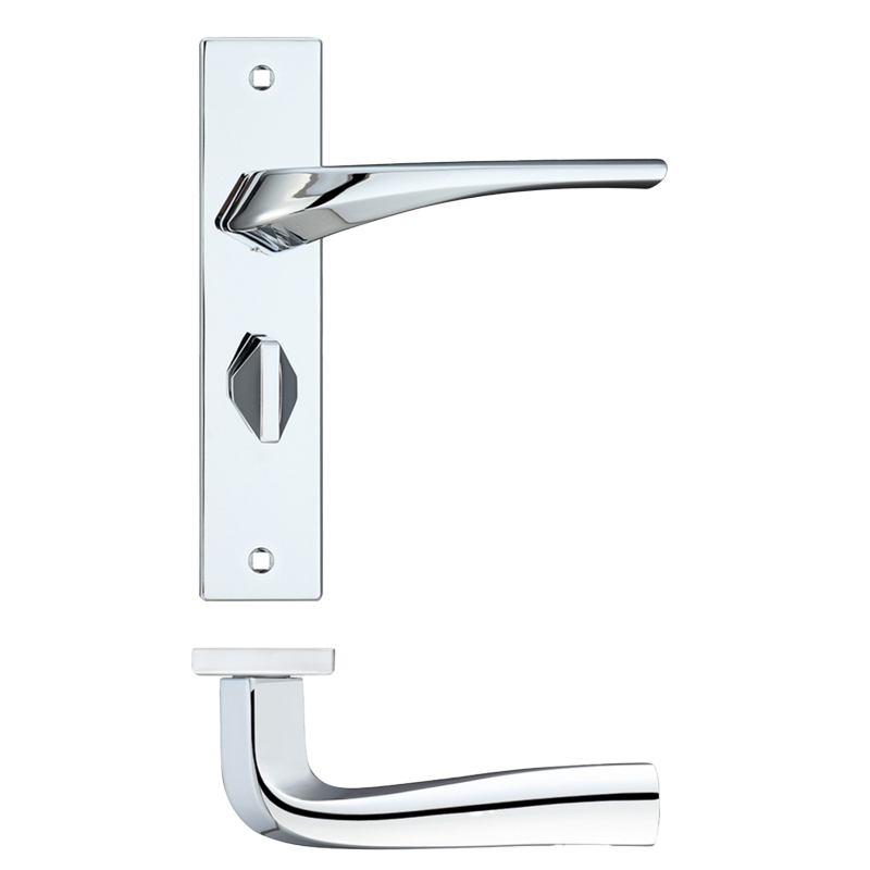 Ironmongery Dorado Polished Chrome Tone Privacy Handle Hardware Pack