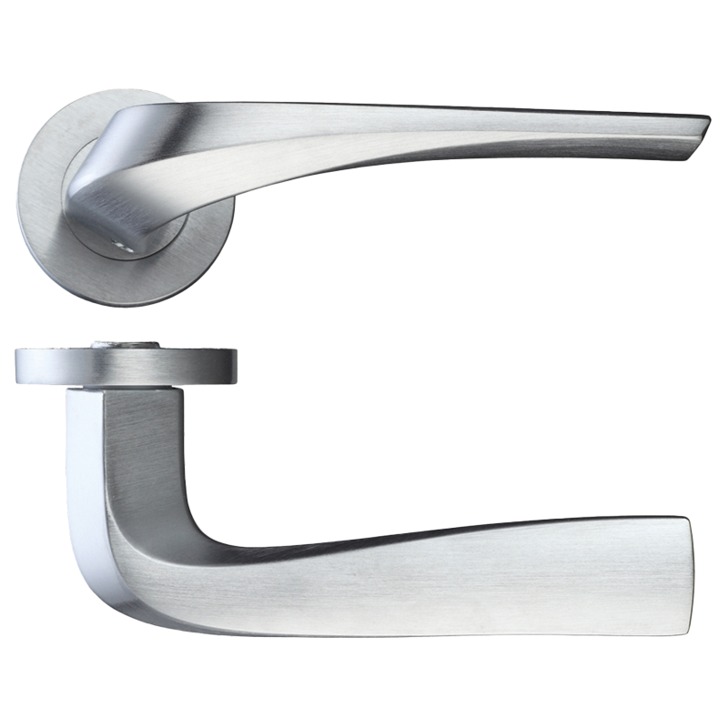 Ironmongery Draco Satin Chrome Tone Privacy Handle Hardware Pack