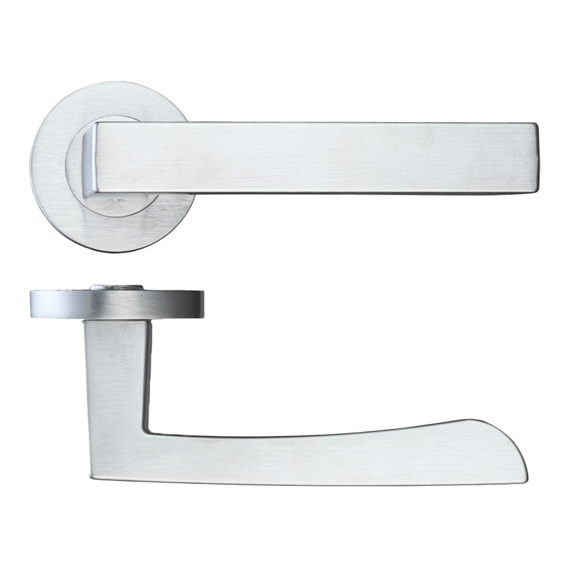 LPD DoorsIronmongery Fornax Satin Chrome Tone Privacy Handle Hardware Pack