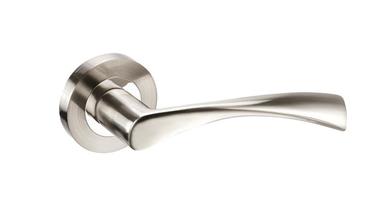 Ironmongery Lupus Satin Chrome Tone Privacy Handle Hardware Pack