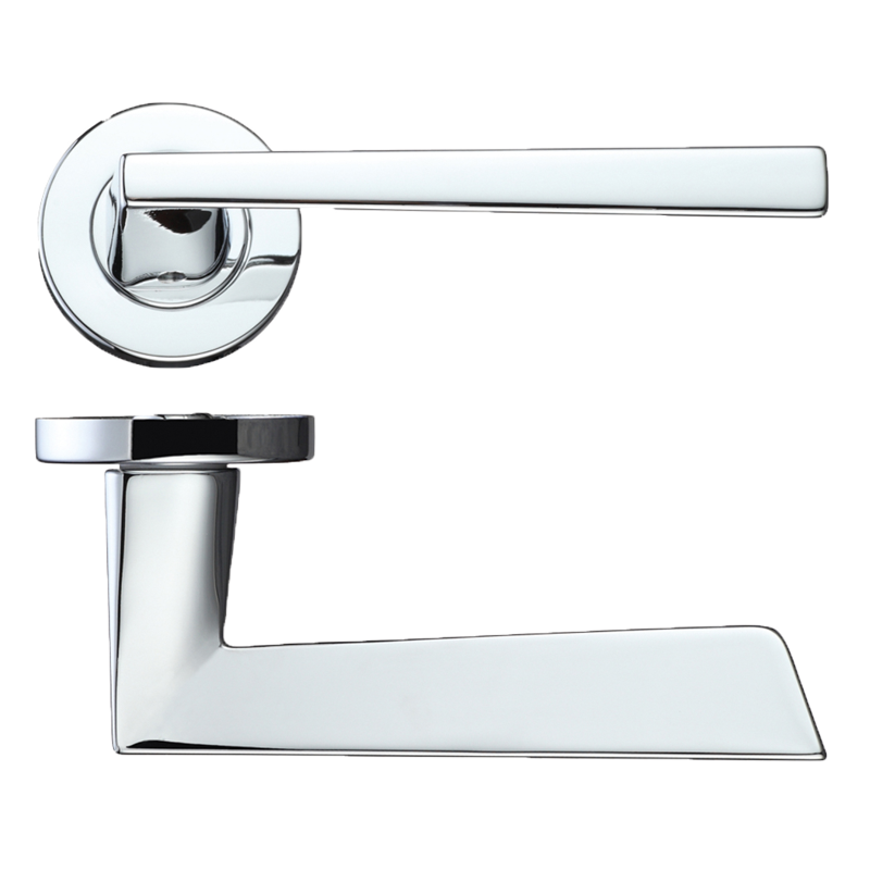 Ironmongery Lyra Polished Chrome Tone Privacy Handle Hardware Pack