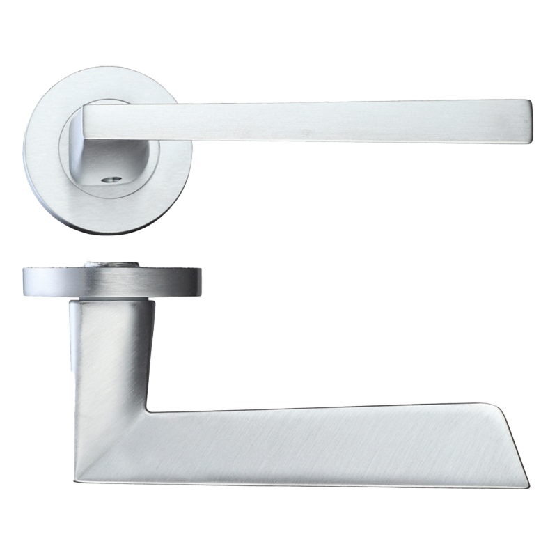 Ironmongery Lyra Satin Chrome Tone Privacy Handle Hardware Pack