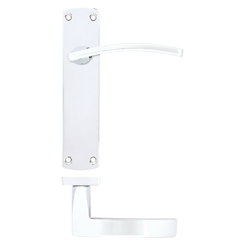 Ironmongery Oxford Polished Chrome Tone Privacy Handle Pack