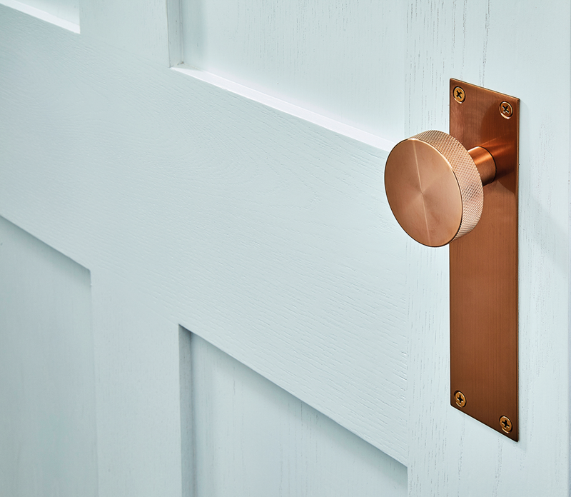 Ironmongery Zermatt Satin Copper Tone Handle Hardware Pack