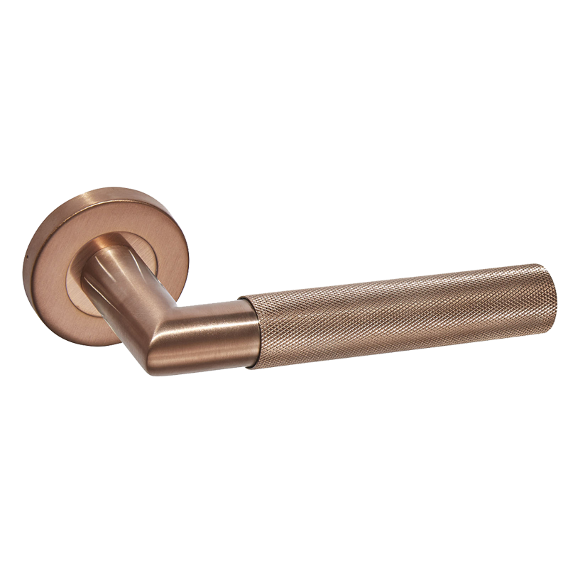 Ironmongery Zurich Satin Copper Tone Handle Hardware Privacy Pack
