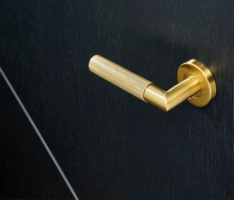Ironmongery Zurich Satin Gold Tone Handle Hardware Privacy Pack