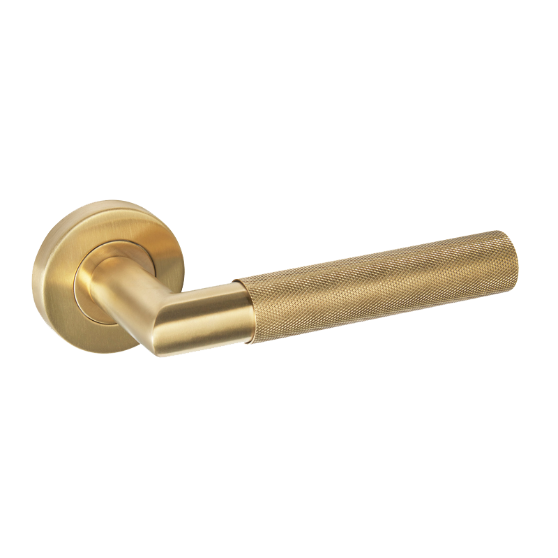 Ironmongery Zurich Satin Gold Tone Handle Hardware Privacy Pack